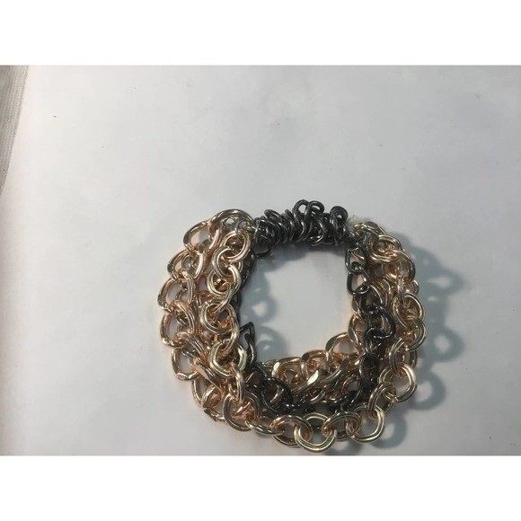 Mixed Metal Chain Bracelet - Picture 2 of 4